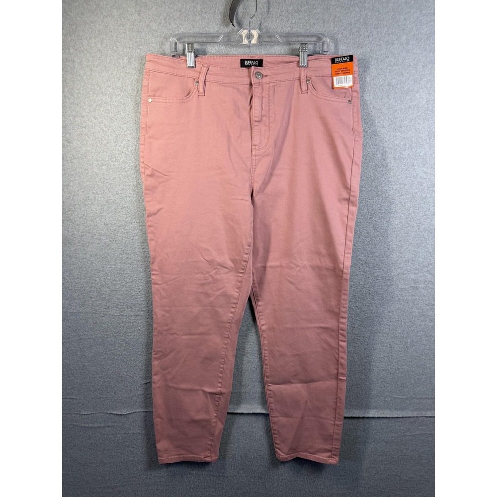 Buffalo David Bitton Jeans Womens 16/36 Pink High Rise Soft Stretch Ankle Skinny